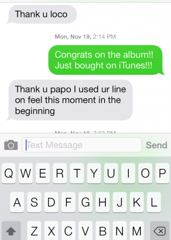 Screenshot of the conversation between Pitbull and Cory Levy.